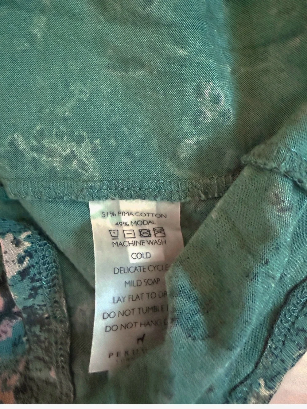 Peruvian Connection Orla Dress Floral Pima Cotton Modal Jersey - Picture 9 of 9